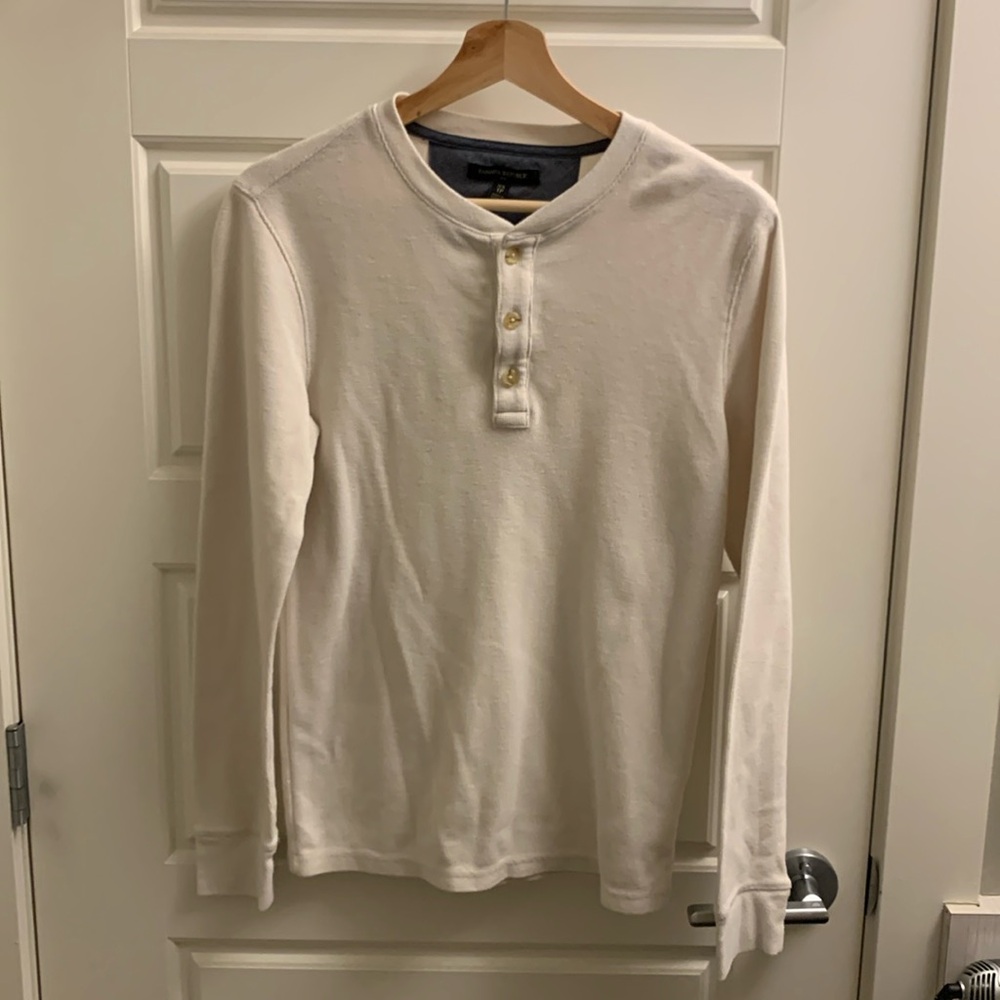Banana Republic | Men's Longsleeve T-Shirt | Vanilla White | US XS